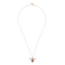 Honey Bee Rose Gold Pendant Necklace Full View of Necklace and Pendant