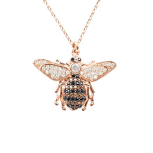 Honey Bee Rose Gold Pendant Necklace Main Image Close Up of Pendant