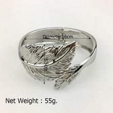 Curly Leaf Bangle Bracelet Dimensions