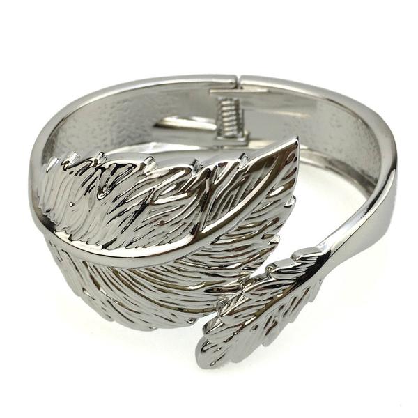 Curly Leaf Bangle Bracelet Main Image