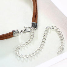 Double Rope Choker & Leaf Pendant Link Chain Attachment