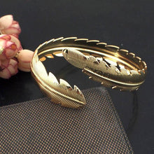 Twisted Leafy Bangle Bracelet