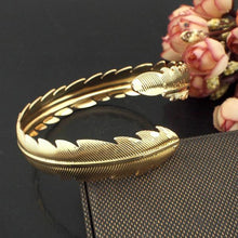 Twisted Leafy Bangle Bracelet