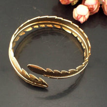 Twisted Leafy Bangle Bracelet