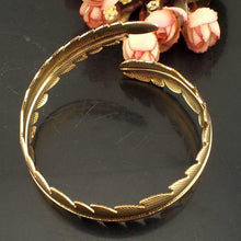 Twisted Leafy Bangle Bracelet