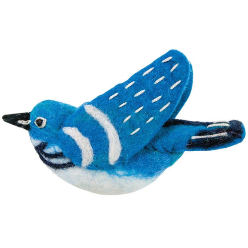 Wild Woolies Felt Bird Garden Ornament - Cerulean Hummingbird - Wild Woolies (G)