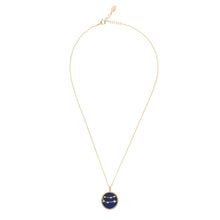 Gemini Gold and Lapis Lazuli Pendant Necklace