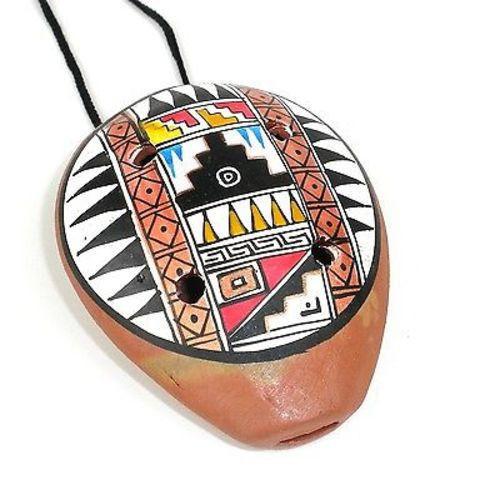 Traditional Ceramic Ocarina Necklace Handmade and Fair Trade