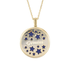 Back of Gemini Gold and Lapis Lazuli Pendant Necklace