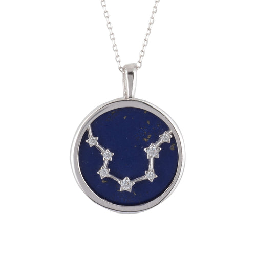 Aquarius – Silver & Lapis Lazuli Main Image Close Up of Pendant