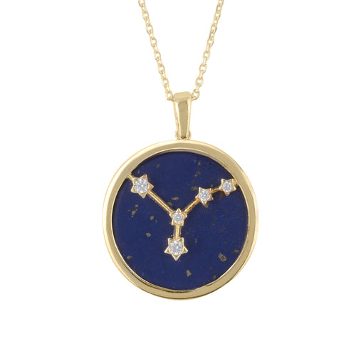 Cancer – Gold & Zodiac Lapis Lazuli