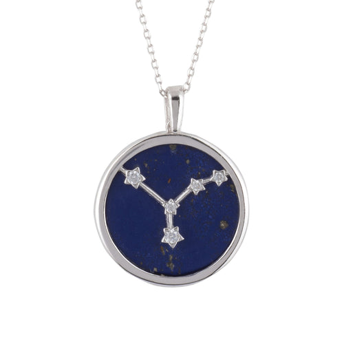 Cancer – Silver & Lapis Lazuli Main Image Close Up