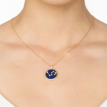 Leo – Gold & Lapis Lazuli Woman Wearing