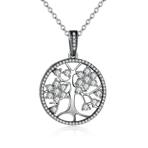 925 Sterling Silver Necklace and Tree of Life Pendant Main Image