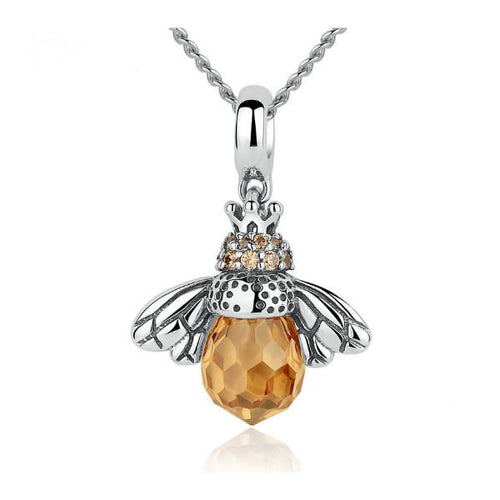 925 Sterling Silver Necklace Bumble Bee Pendant Main Image